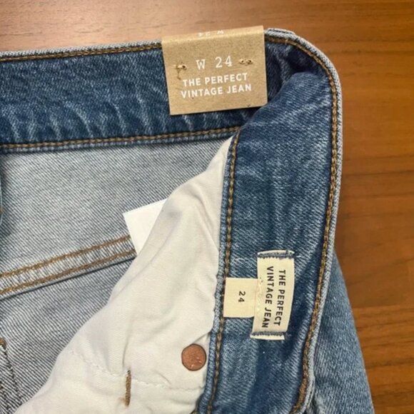 Madewell Perfect Vintage Jeans size 24 Denman Wash - Picture 5 of 9